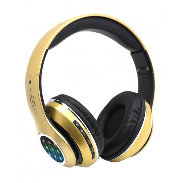 Wholesale LED Light HD Over the Head Wireless Bluetooth Stereo Headphone STN13L (Gold)